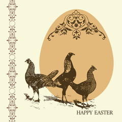 Happy Easter greeting card
