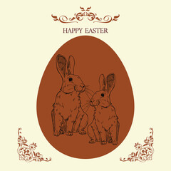 Happy Easter greeting card
