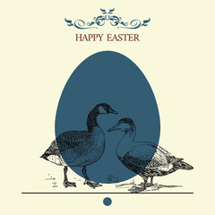 Fototapeta na wymiar Happy Easter greeting card 
