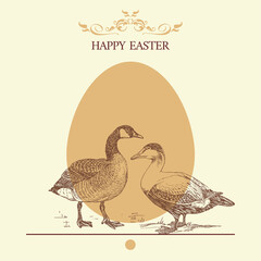 Happy Easter greeting card
