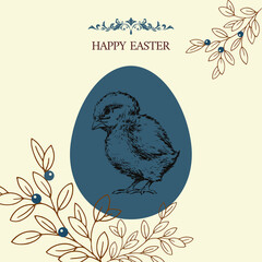 Happy Easter greeting card
