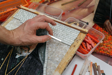 Man Making Mosaic