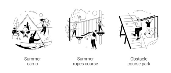 Active lifestyle abstract concept vector illustrations.