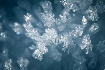 Acrylic prints Macro photography macro photo of ice crystals under natural light