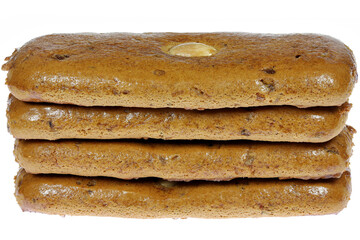 Aachener Printen isolated on white background. Aachener Printen are a type of gingerbread originating from the city of Aachen in Germany.