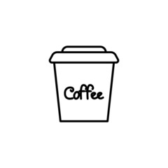 Icono de café. Bebida caliente sabor a café