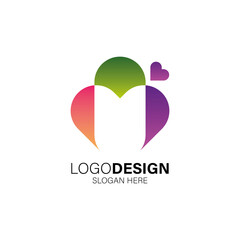 love logo design for dating and application logo design