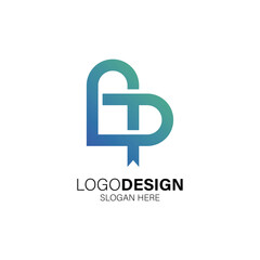 Love and letter B logo design