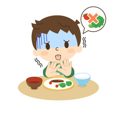 野菜が苦手な男の子