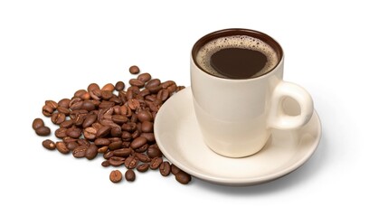 Pouring a Fresh Cup Brazilian black coffee