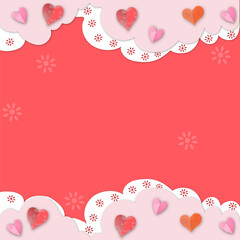 valentine background with hearts. illustration