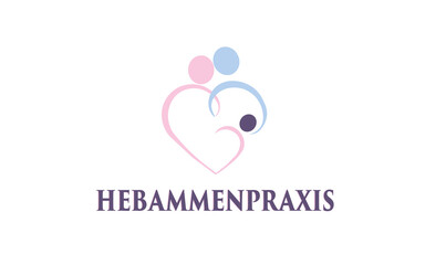 Hebammen Logo, Hebammenpraxis Logo, Mutter und Kind Logo	
