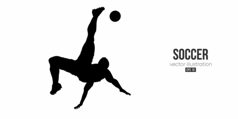 football soccer player man in action isolated white background. Vector illustration © Yevheniia