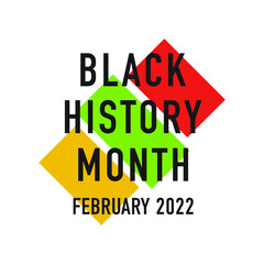 Black history month simple vector illustration on a white background