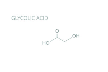 Glycolic acid molecular skeletal chemical formula.	