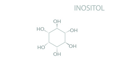 Inositol molecular skeletal chemical formula.	