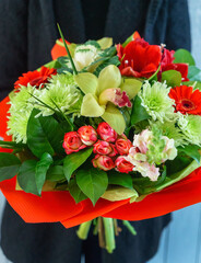 nice bouquet in the hands