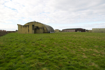 HARDENED AIR CRAFT SHELTER RAF ST MAWGAN CORNWALL ENGLAND UK