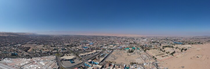 Naklejka na ściany i meble Panoramica de Tacna, Tacna Perú