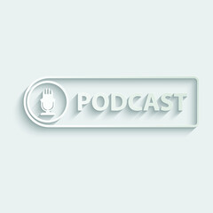 Podcast vector icon microphone sign
