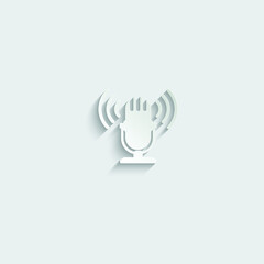 microphone icon vector broadcasting sign