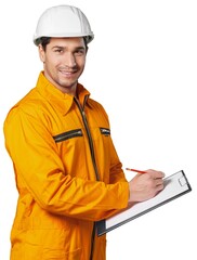 Young male construction Worker with hard hat