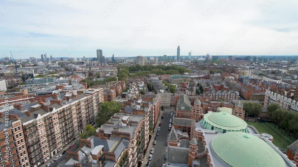 Canvas Prints Aerial view of London skyline on a cloudy day, UK