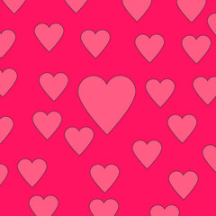 beautiful pink background with heart inside