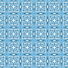 Hand painted tiled watercolor border. Blue