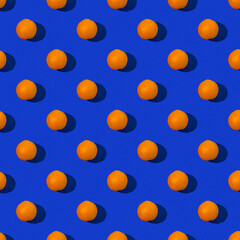 Pattern. Orange on a blue background 