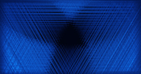Render with an abstract background of thin blue lines in different tones