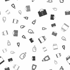 Set T-shirt, Bottle for cleaning agent, Washer and on seamless pattern. Vector