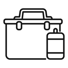 Snack lunch box icon outline vector. Dinner food