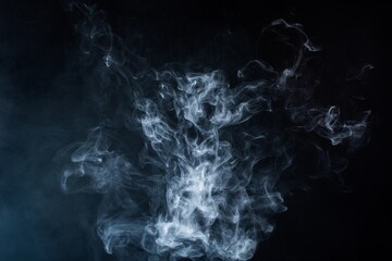Smoke fragments on a black background