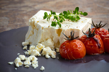 Feta Cheese with Roasted Cherry Tomatoes and Thyme