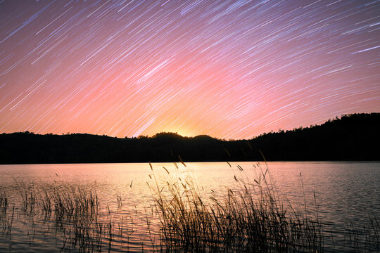 Lake Baroon Sunset Star Trails