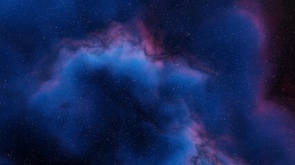 Space background with realistic nebula and shining stars. Colorful cosmos with stardust and milky way. Magic color galaxy. Infinite universe and starry night. 3d render	
