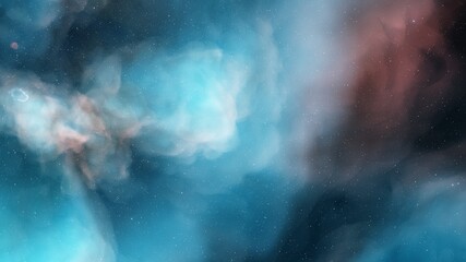 Space background with realistic nebula and shining stars. Colorful cosmos with stardust and milky way. Magic color galaxy. Infinite universe and starry night. 3d render	
