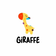 cute giraffe logo design