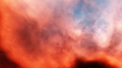 Space background with realistic nebula and shining stars. Colorful cosmos with stardust and milky way. Magic color galaxy. Infinite universe and starry night. 3d render	
