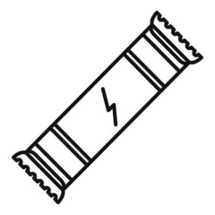 Nutrition snack bar icon outline vector. Granola food