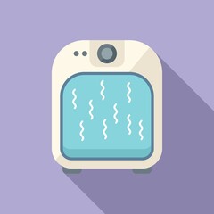 Massage foot bath icon flat vector. Spa water