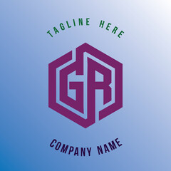GR  lettering logo is simple, easy to understand and authoritative