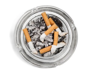 Extinguished used cigarette, Stop smoking concept