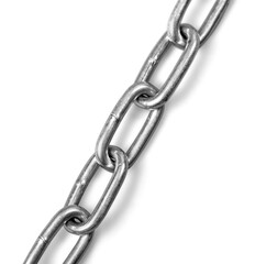 Obraz premium Chain Links, Shows a metal chain link segment