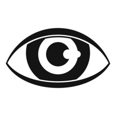 Eye emblem icon simple vector. View pictogram