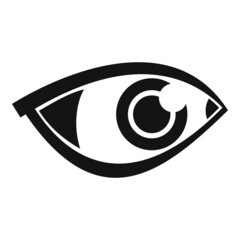 Visible eye icon simple vector. View look