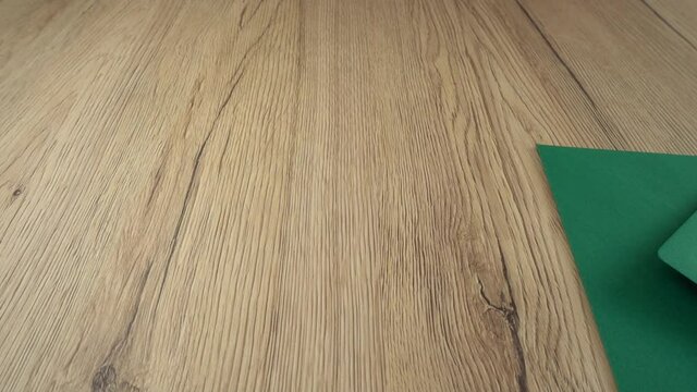 Falling multi-colored envelopes. Slow motion.