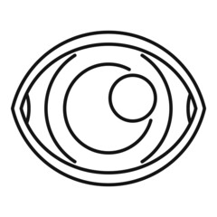 Eye watch icon outline vector. View vision