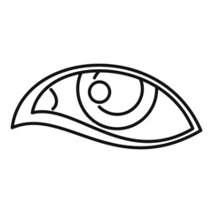 Lens eye icon outline vector. Vision look